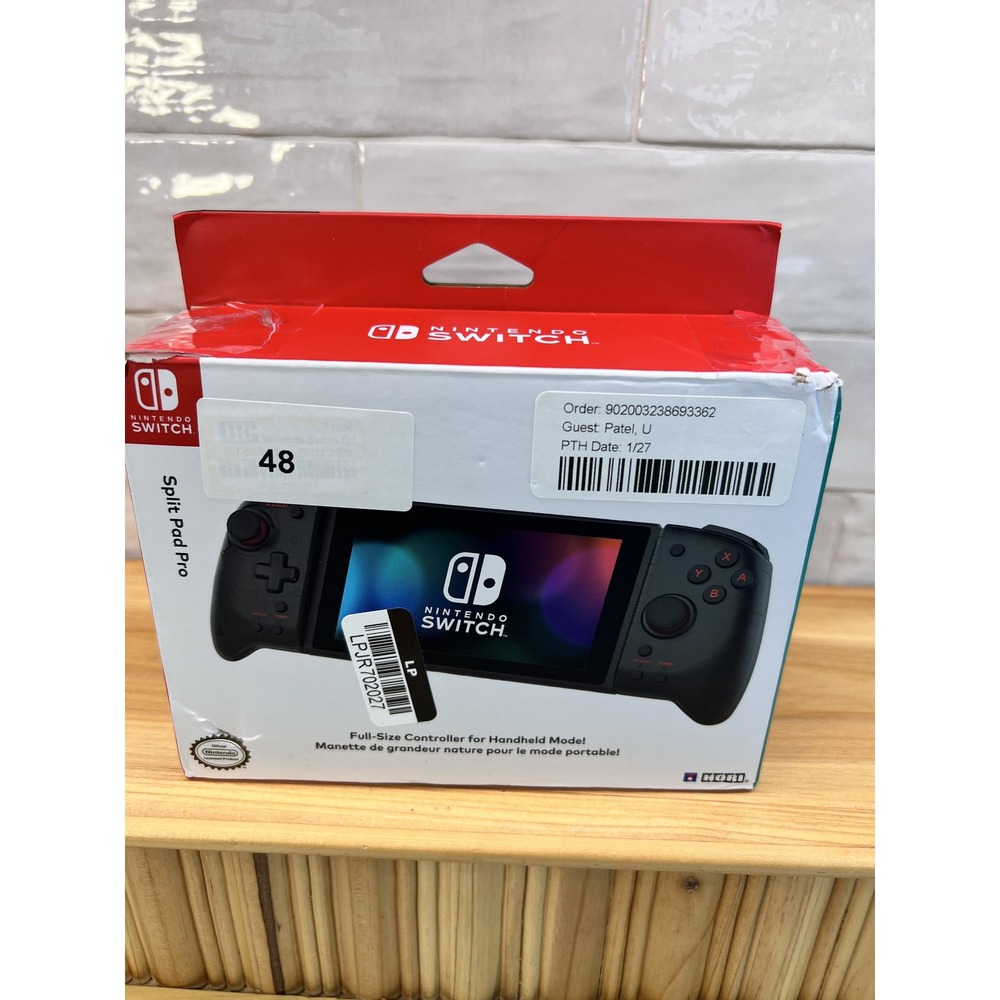 Hori Split Pad Pro Nintendo Switch Controller Clear Black NSW-298U Handheld Mode